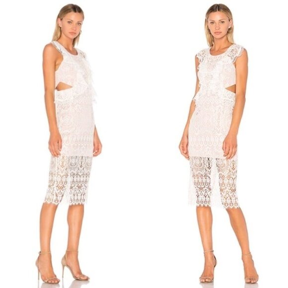 ALEXIS | Pepa Lace Cut-out Midi Dress - Picture 1 of 11